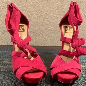 DV by Dolce Vita Women's Fuchsia Strappy Heels